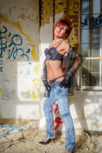 064-Serie 3 - Jeans en Zwate Blouse