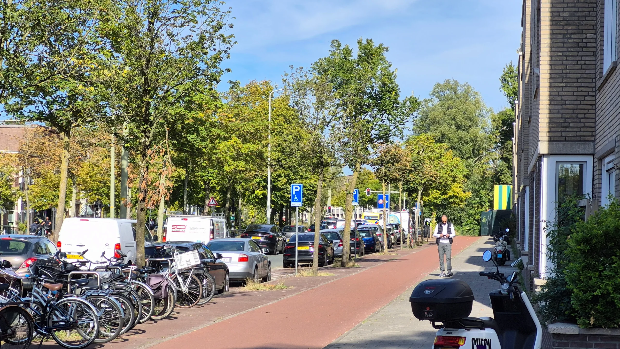 Ineens een lange file op de Oude Haagweg, dag 2429