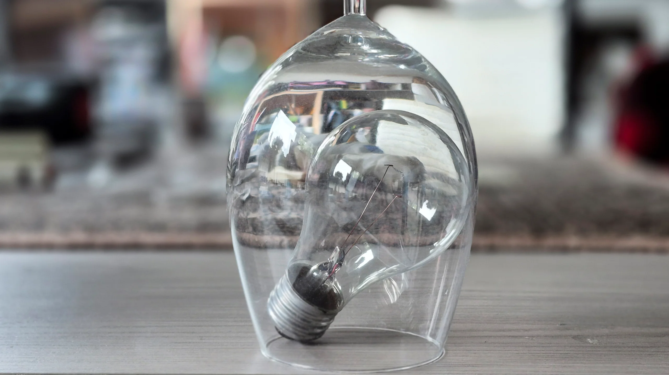 Vandaag is een keer wat anders, een lamp in een glas, dag 2442